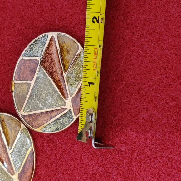 Vintage signed Musi enameled shoe clips - Picture 8 of 8